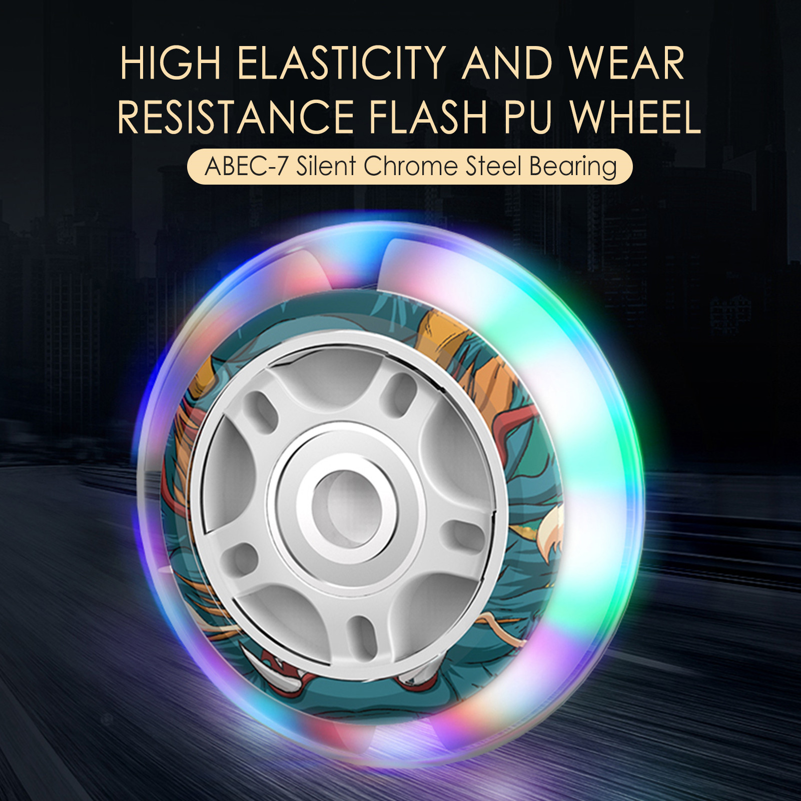 Inline Skates Outdoor Roller Skates Adjustable Rollerblades Illuminating Wheels Adult Tracer Adjustable 4 Rodas PU Glow Fitness