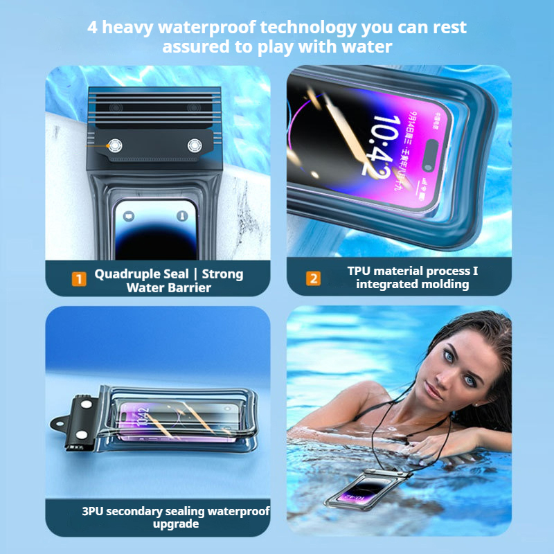 Waterproof Phone Bags Case Touch Screen Mobile Phone Cover with Lanyard Universal SmartPhone Cover Outdoor Swimming Diving 방수팩