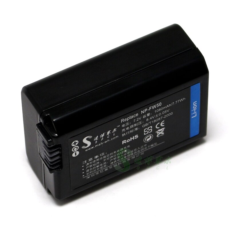 NP-FW50 Battery for SONY a6500 a6400 a6100 a7II a7SII a7RII a7R a7S a7 RX10IV RX10III RX10II QX1L NEX-5 NEX-7 SLT-A55 Camera