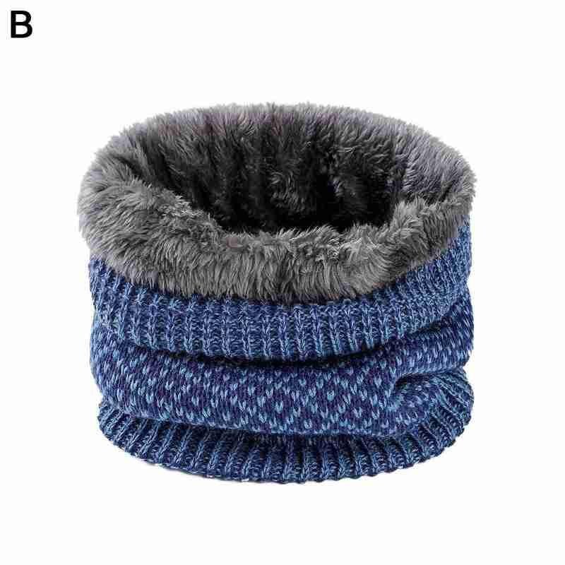 Winter Warm Thicken Cotton Woof Neck Scarf Scarf Knitted Outdoor Ring For Women Unisex Neck Trendy Ring Sport B7Y7: B