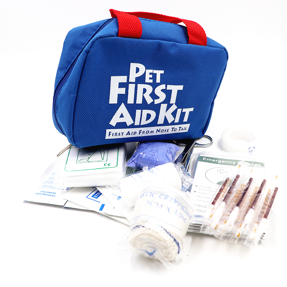 BearHoHo Pets First Aid Kits Handy Bag for Home Outdoor Travel Camping Hiking 25 Pieces Blue