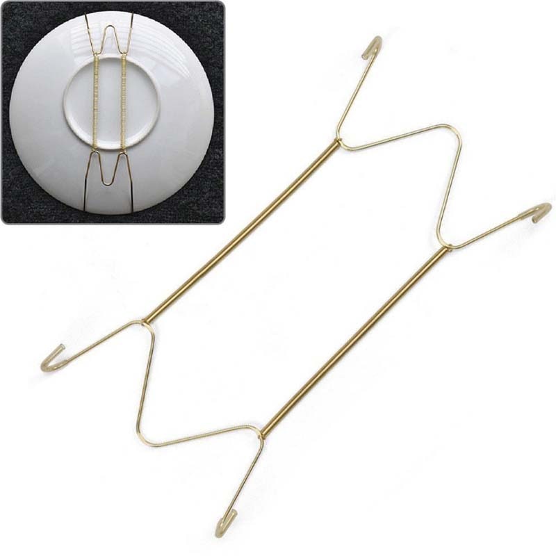 5 Sizes Wall Display Plate Dish Hangers Holder &amp; Racks W Type Invisible Spring Hanging Hook Plates Home Decorating Porch Decor