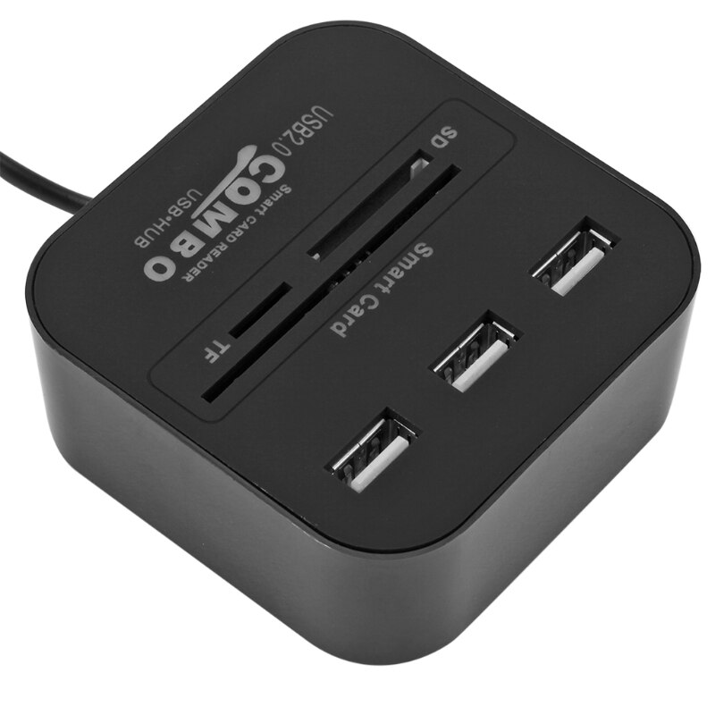 Bærbar usb sim smart kortlæser til bankkort ic / id emv sd  tf 3 usb hub mmc usb-ccid iso 7816 cacdnieatm ic simsdtf