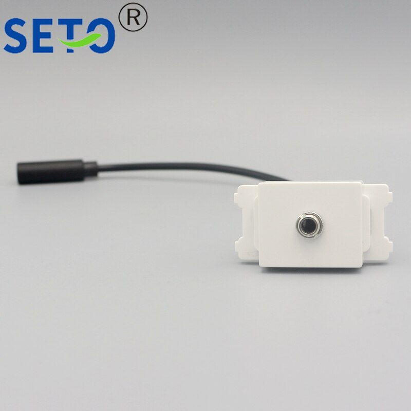 SeTo 128 Type 3.5MM oortelefoon Module Met Uitgebreide Lijn Gratis Lassen Connector Keystone Voor Wandplaat Socket