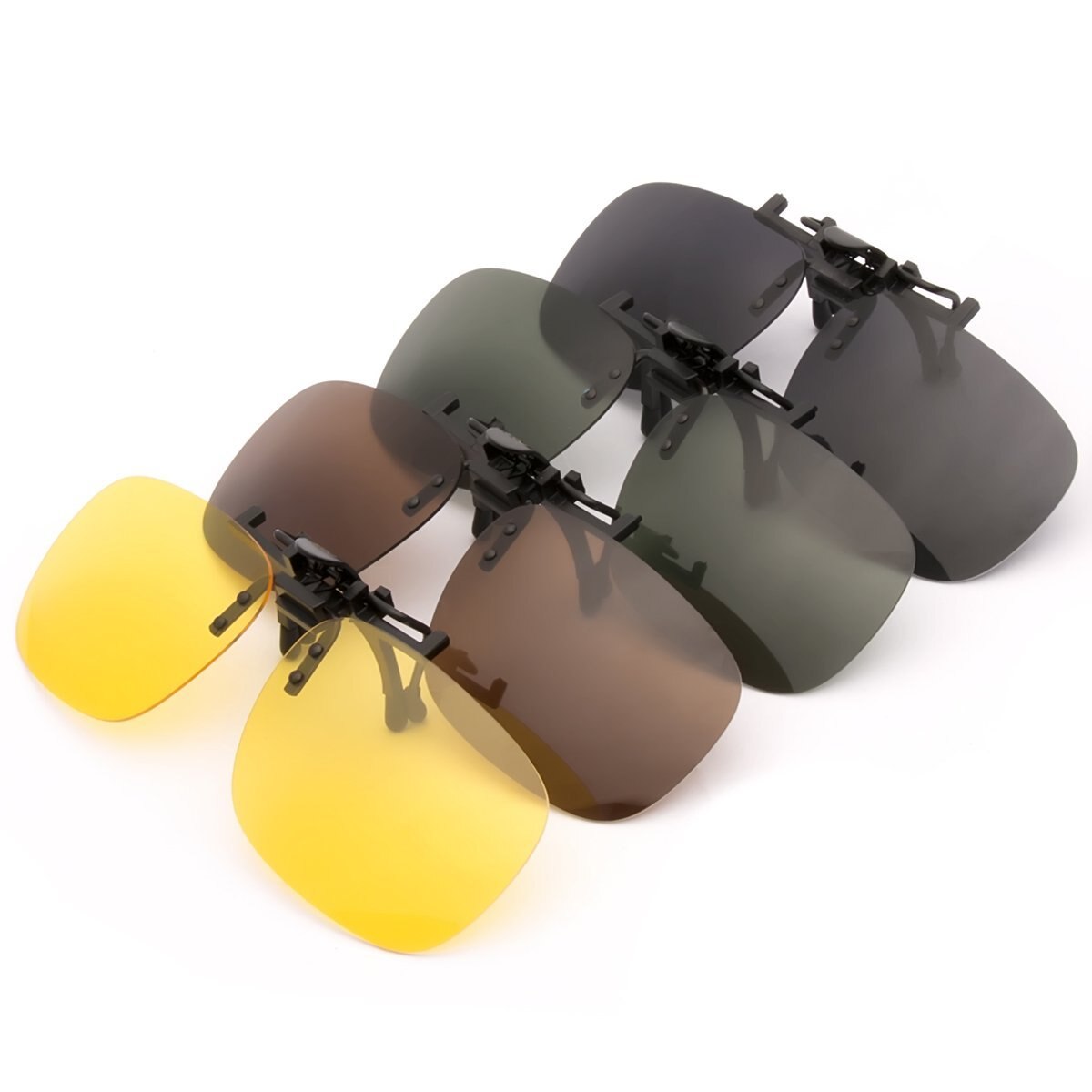 Polarisierte Sonnenbrille Clip Stock Sonne Brillen Gelb Nachtsicht Brille Nacht Harz Linse Fahren Brillen