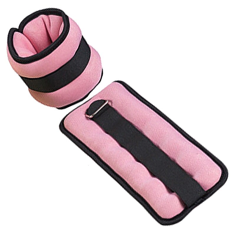 1 pcs 0.5KG/1KG Adjustable Leg Ankle Wrist Sand Bag Weights Training Sandbag Wraps Weight Lifting Fitness equipment: 1KG Pink