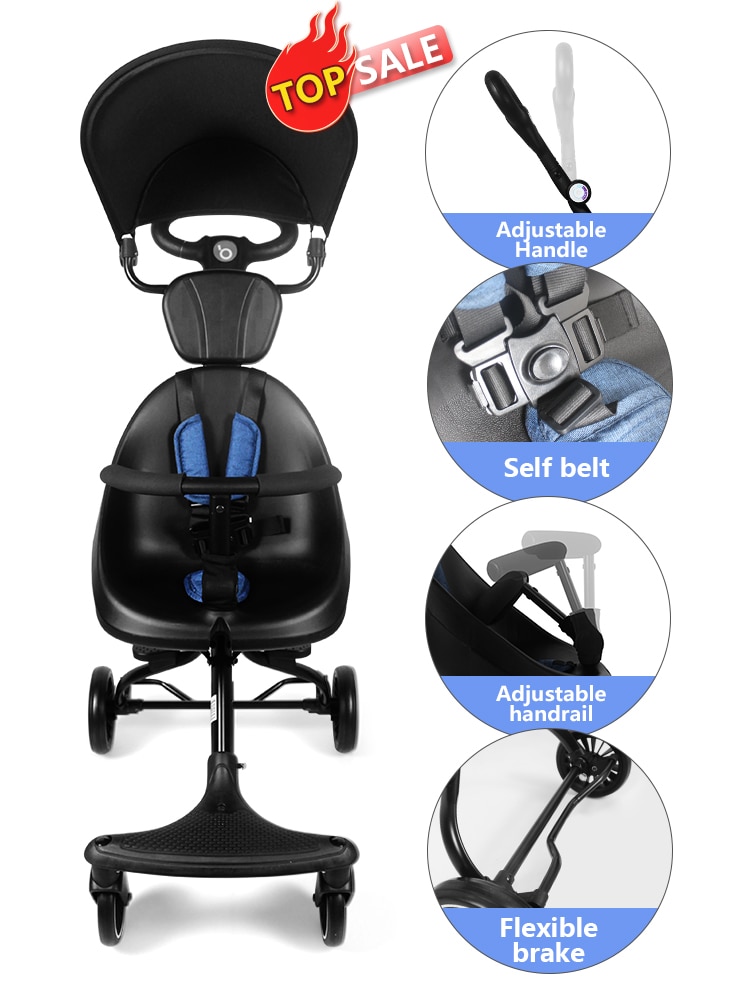 BBH Babyfond-cochecito de bebé de paisaje alto, 3 en 1, con asiento de coche, 2 en 1