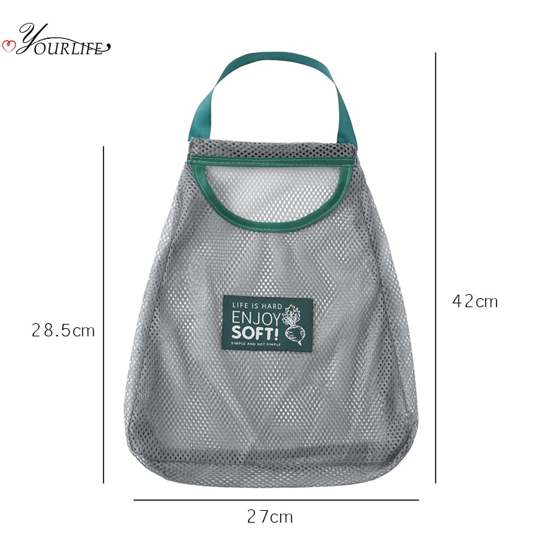 OYOURLIFE Reusable Produce Bags Multi-function Onion Potato Vegetable Mesh Bag Hanging Eco Fruit Bag Kitchen Storage Basket
