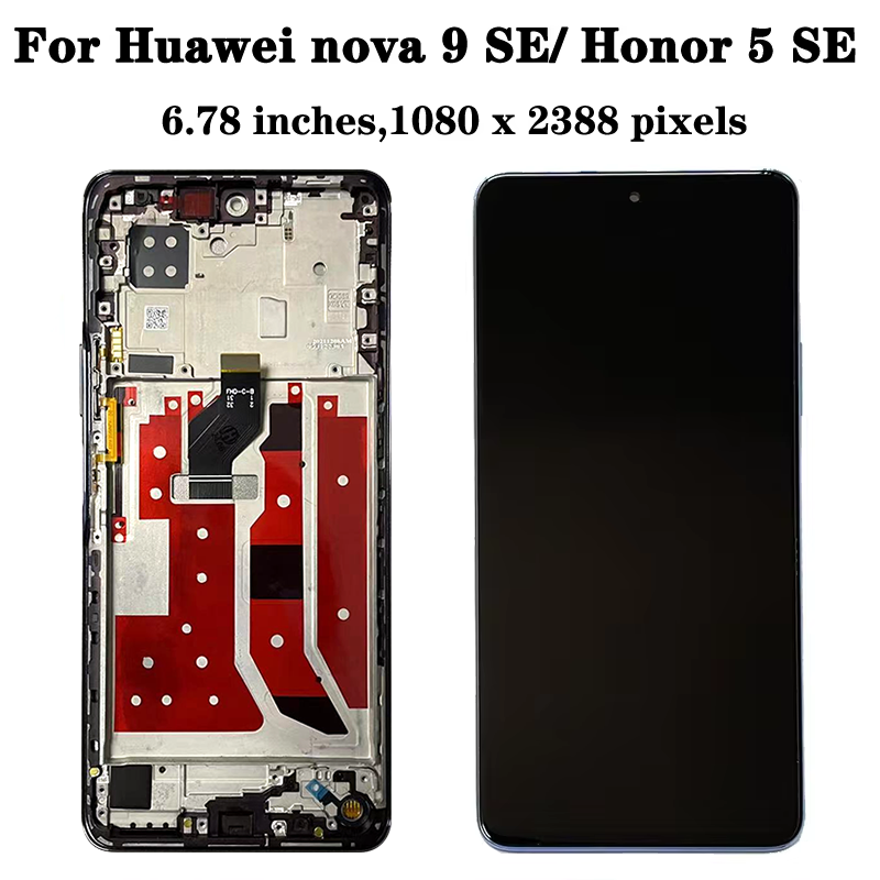 Pantalla LCD de 6,78 pulgadas para Huawei nova 9 SE 9SE 5G JLN-LX1, Digitalizador de Panel táctil para Honor 50 SE JLH-AN00, pantalla de marco LCD