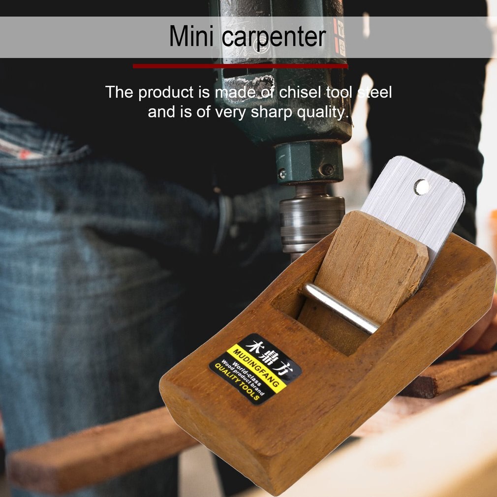 108MM Home & Garden Mini Woodworking Flat Plane Wooden Hand Planer DIY Tool Carpenter Woodcraft Hand Trimming Planing