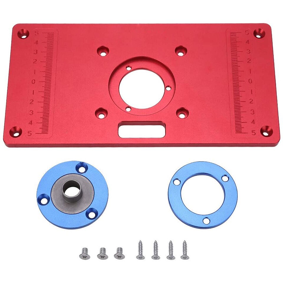 Wood Router Table Insert Plate Woodworking Benches Multifunctional Aluminium Wood Router Plate Trimmer Engraving Machine Board: B