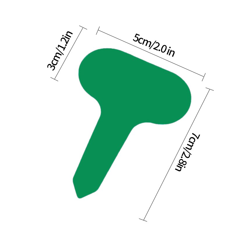 100Pcs T-Type Plant Markers Kleurrijke Pvc Plant Tags Tuin Kwekerij Label Plant Tags Waterdicht Tuinieren Tags Kas markers
