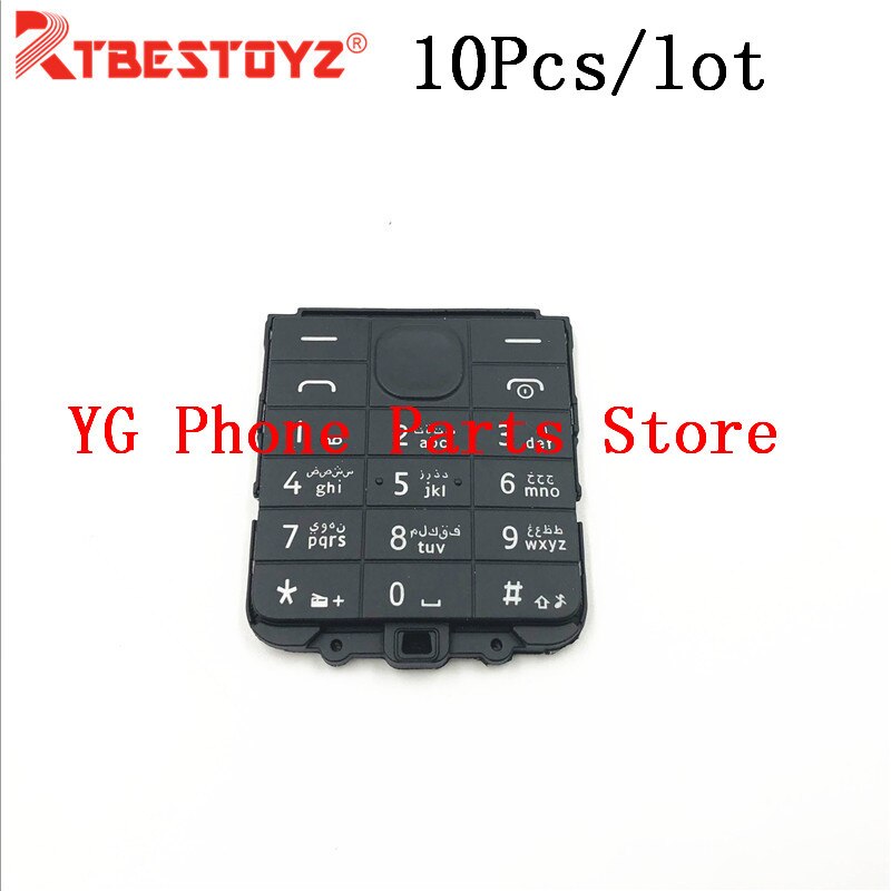 10 stuks/partij hoofdmenu engels of arabisch toetsenbord toetsenbordknoppen cover case voor nokia 106 107