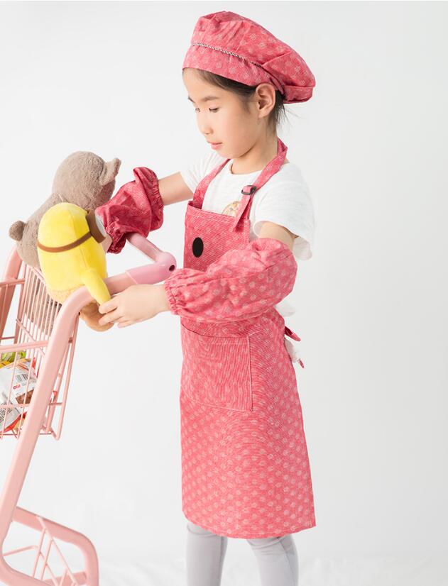 Kleuters schilderen kleding baby eten anti-olie kunstenaar schorten meisje jongen overall glimlach: Schort rood / Ik