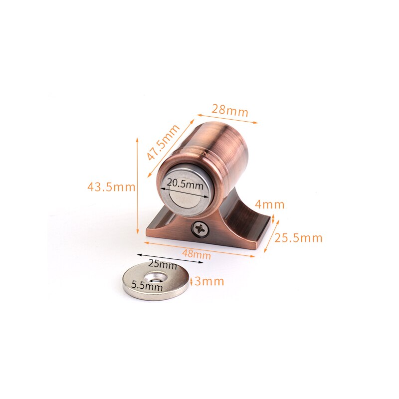 SSMX imán de neodimio Tope de puerta 304 Acero inoxidable fuerte suelo magnético succión Mini Tope de puerta muebles Hardware