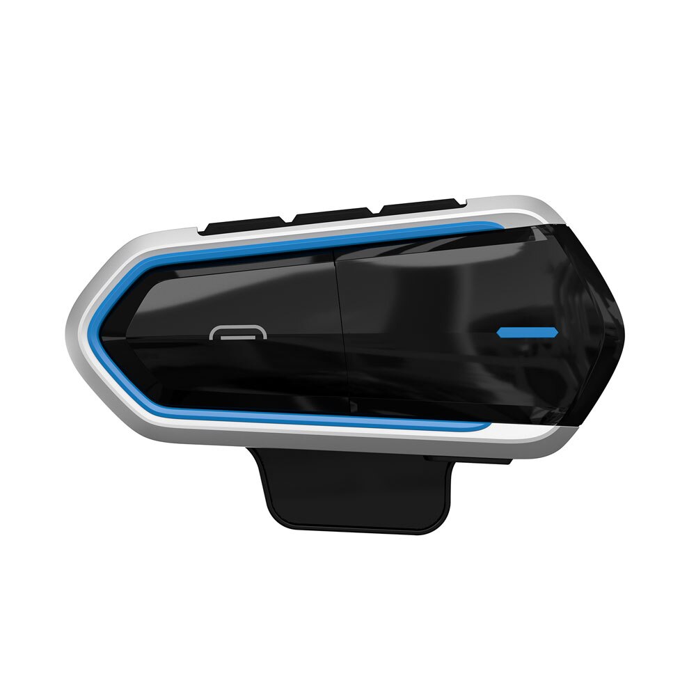 Motorcycle Wireless Bluetooth Helmet Intercom FM IP54 Waterproof Interphone Headset Motorbike Music Intercom: BLUE