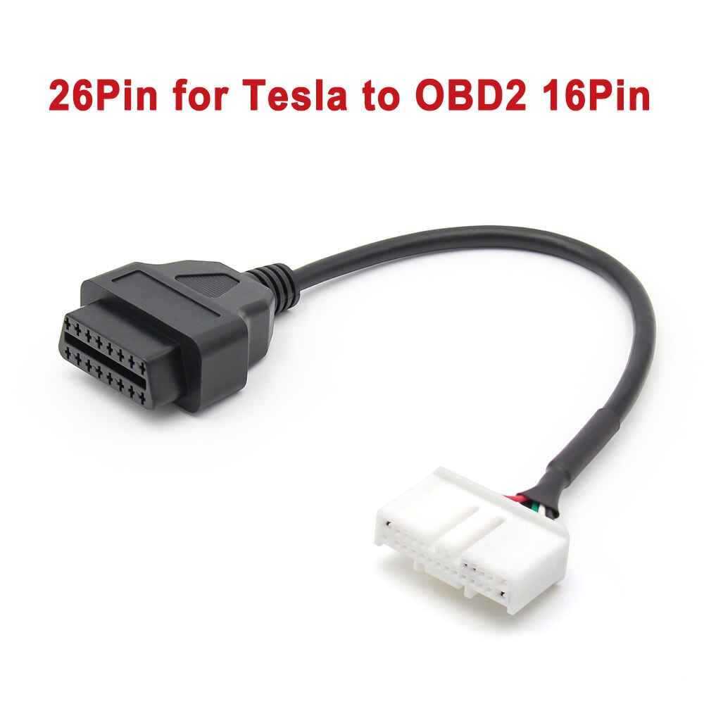 Connecteur OBD2 pour Tesla Model 3, outils de Diagnostic de voiture, câble mâle-femelle à 16 broches pour Tesla Model Y 12/20/26 broches: 26PIN for Tesla