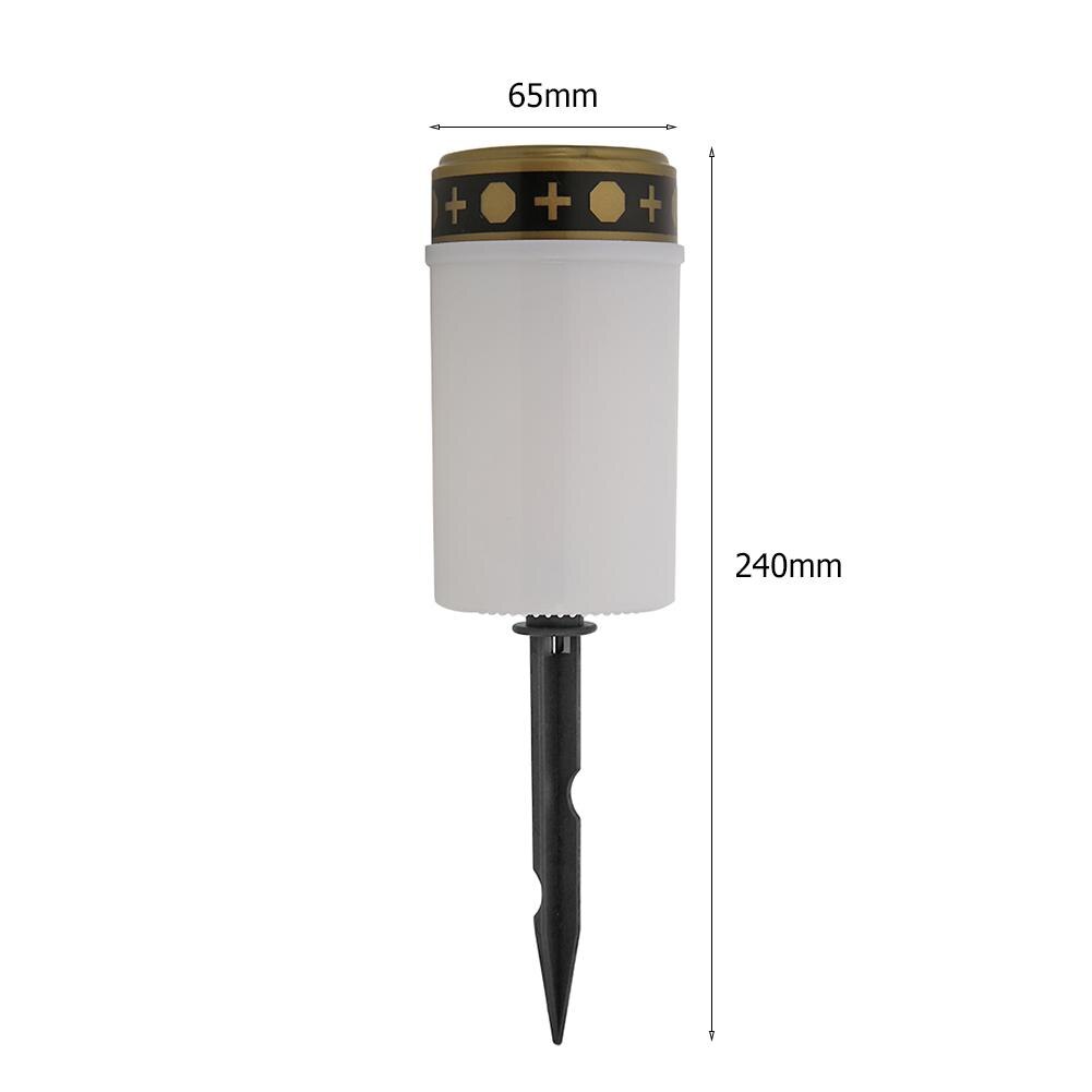 Lámpara con velas electrónicas de cementerio LED, luz de té decorativa Solar sin llama, ahorro de energía y protección del medio ambiente: Red B