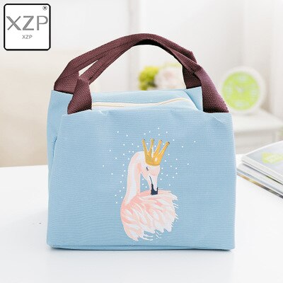 XZP Animal Flamingo Lunch Bag Girl Portable Insulated Thermal Food Picnic Lunch Bags Women kids Men Cooler Lunch Box Bag: Sky Blue