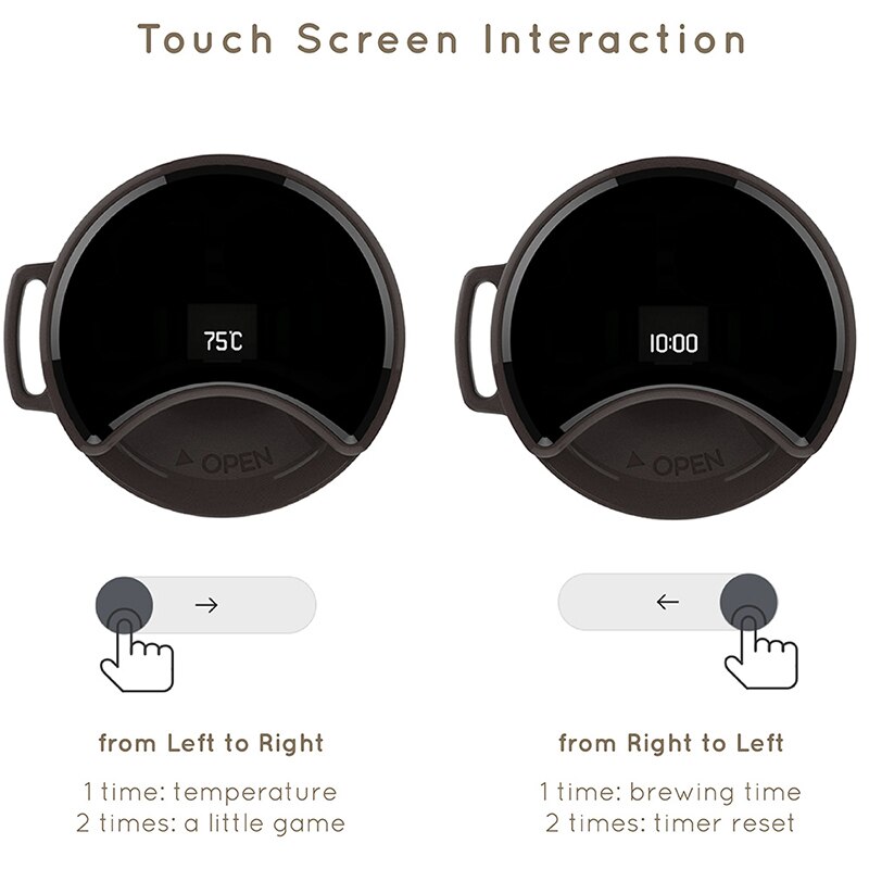 Xiaomi-taza de viaje Moka Smart, vaso de café portátil de 430 Ml, termo con pantalla táctil Oled, taza de café de acero inoxidable