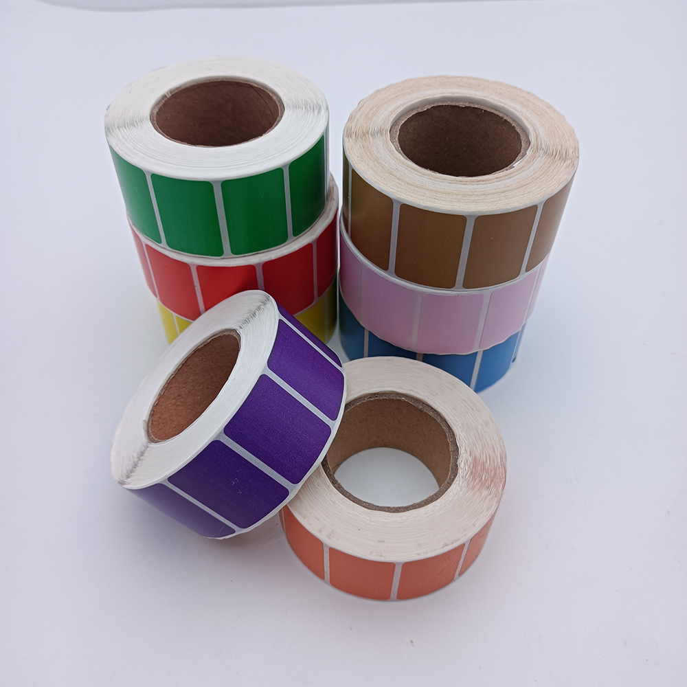30 x 20 mm direkte termisk etiket rød pink gul blå printklistermærke stregkode farvet etiketpapir 3 x 2 cm termisk selvklæbende klistermærke