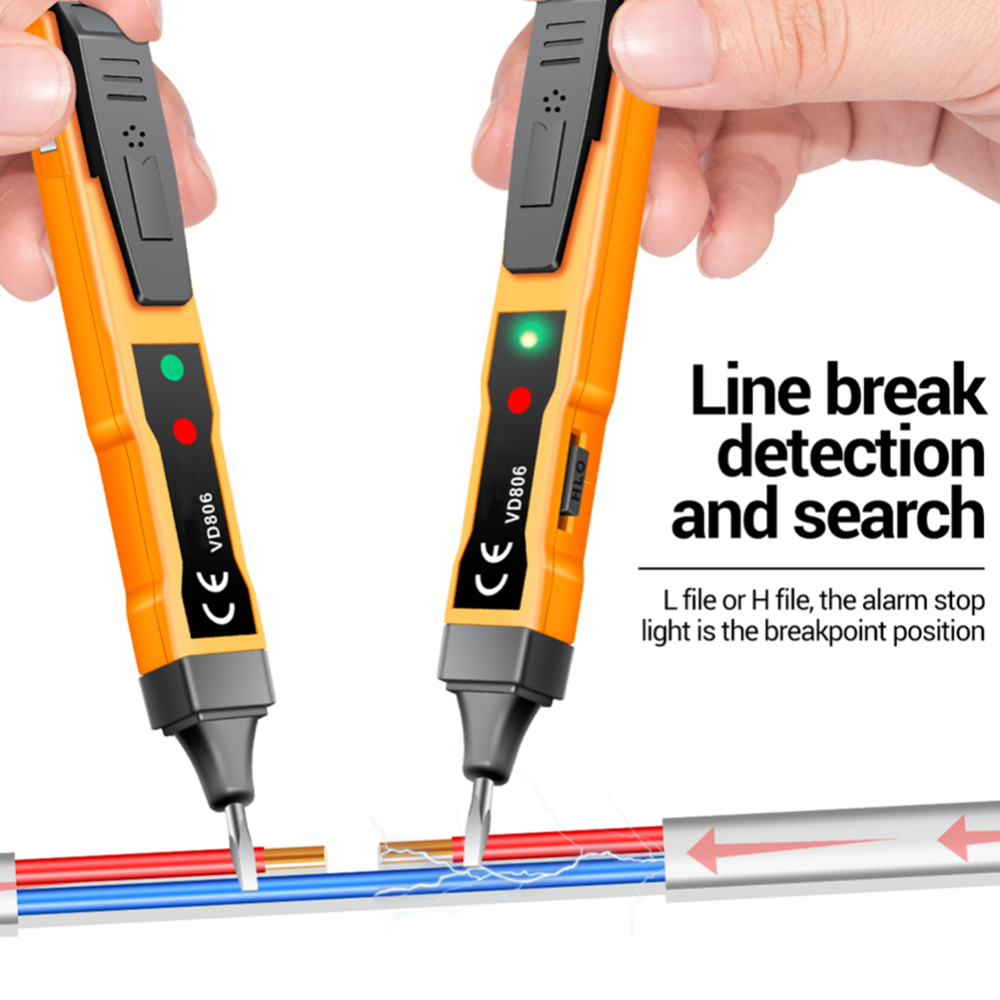 Continuity Voltage Detector Pen Non-contact Inductive AC/DC Voltage Meter Electric Compact Pen Voltage Battery Test Pencil