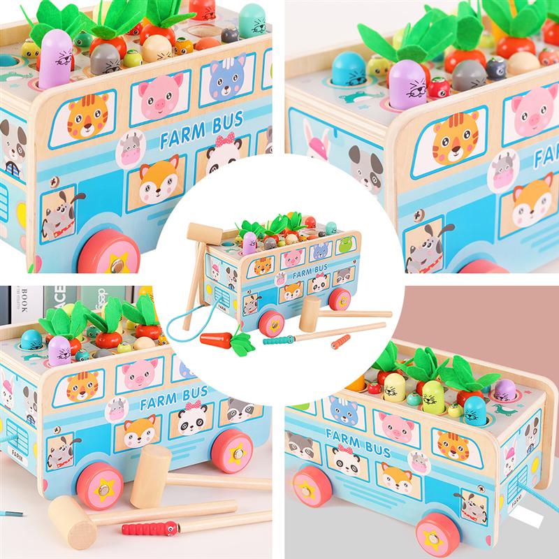 1 Set Whack-A-mole Speelgoed Houten Blokken Speelgoed Cognitieve Speelgoed Educatief Speelbal Accessoire Speelgoed Voor Kinderen Kids