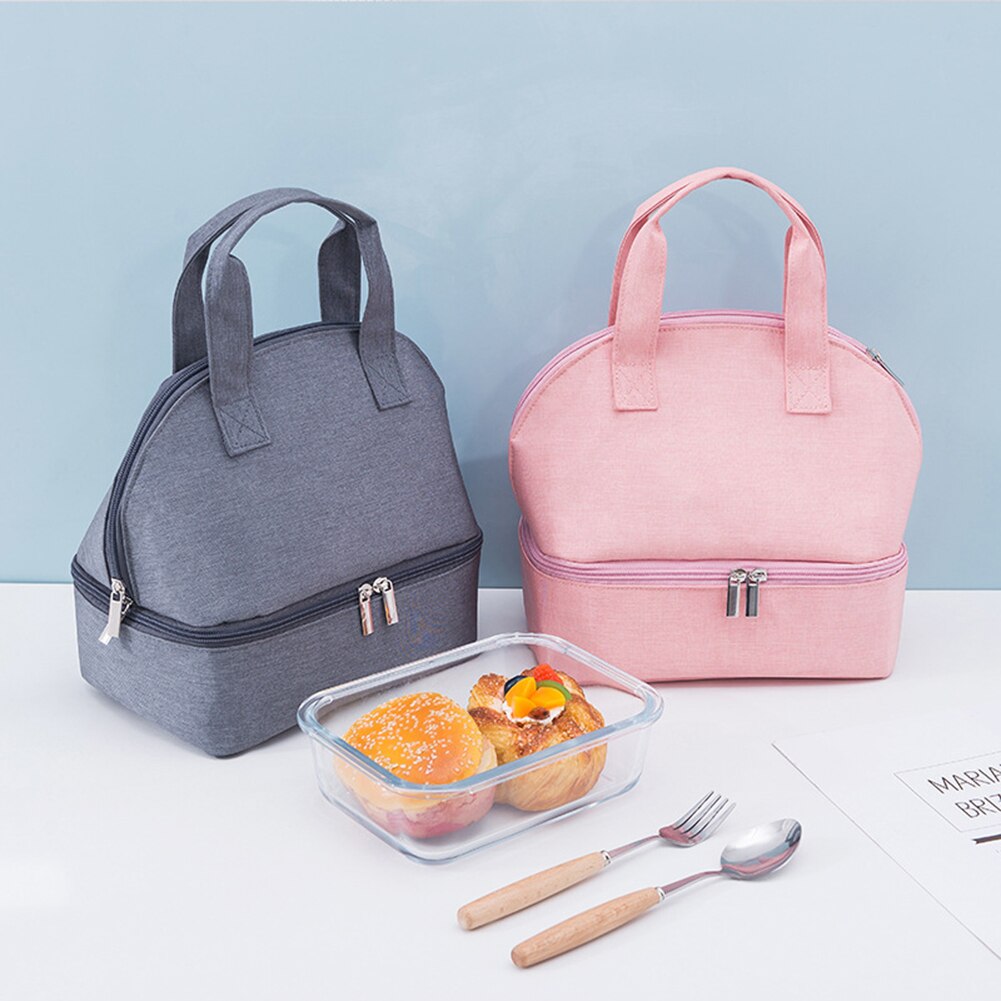 Bolsa reutilizable con aislamiento térmico, bolsa de almuerzo a prueba de fugas para niños, adultos, caja de desayuno, portátil, Picnic, viaje