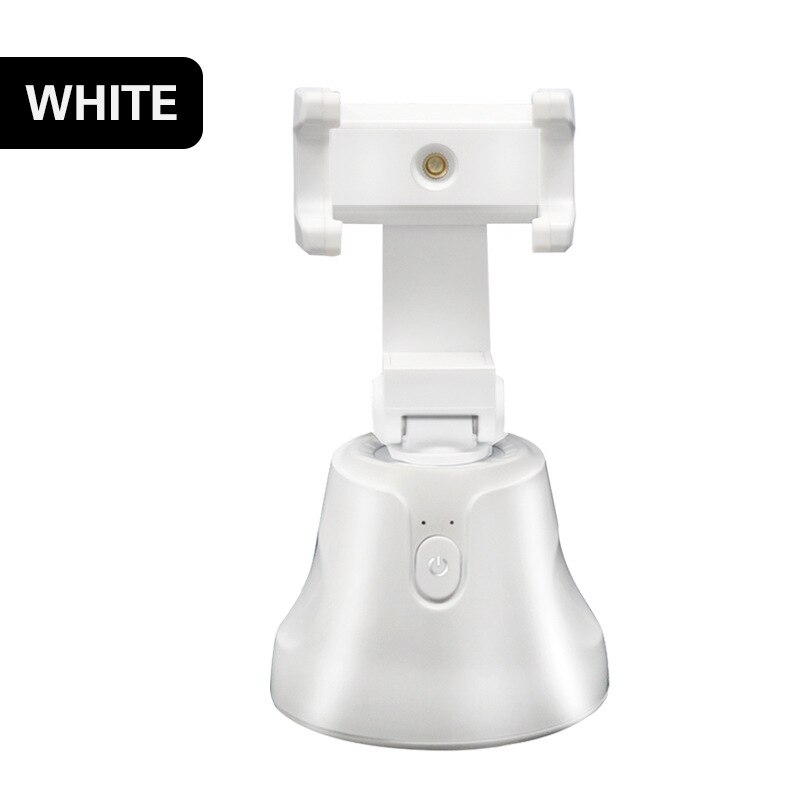 360 Rotation Auto Face Track Camera Smart Shoot Camera Portable Auto-tracking Capture Selfie Sticks Photo Vlog Live Video Record: White