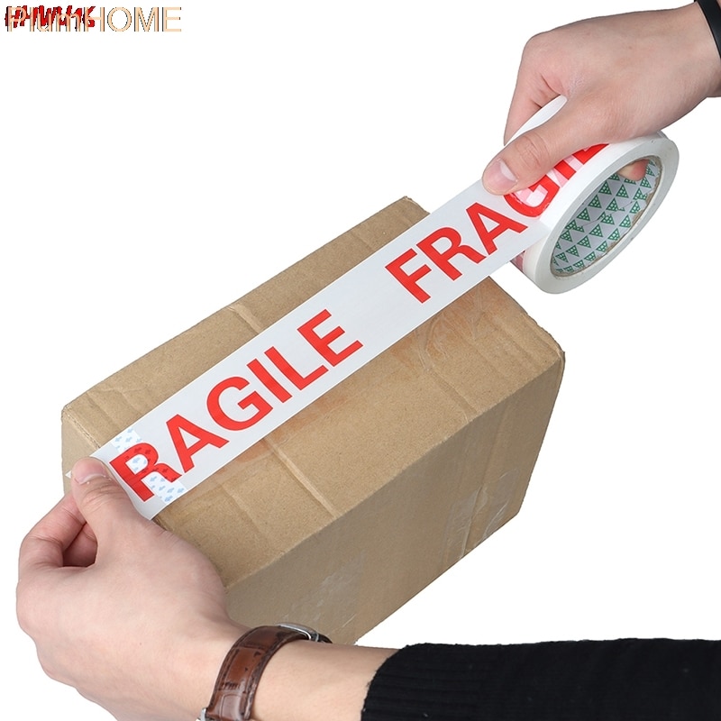 1 Roll Breekbare Verpakking Tape Fragiele Waarschuwing Sticker Care Afdichtingstape