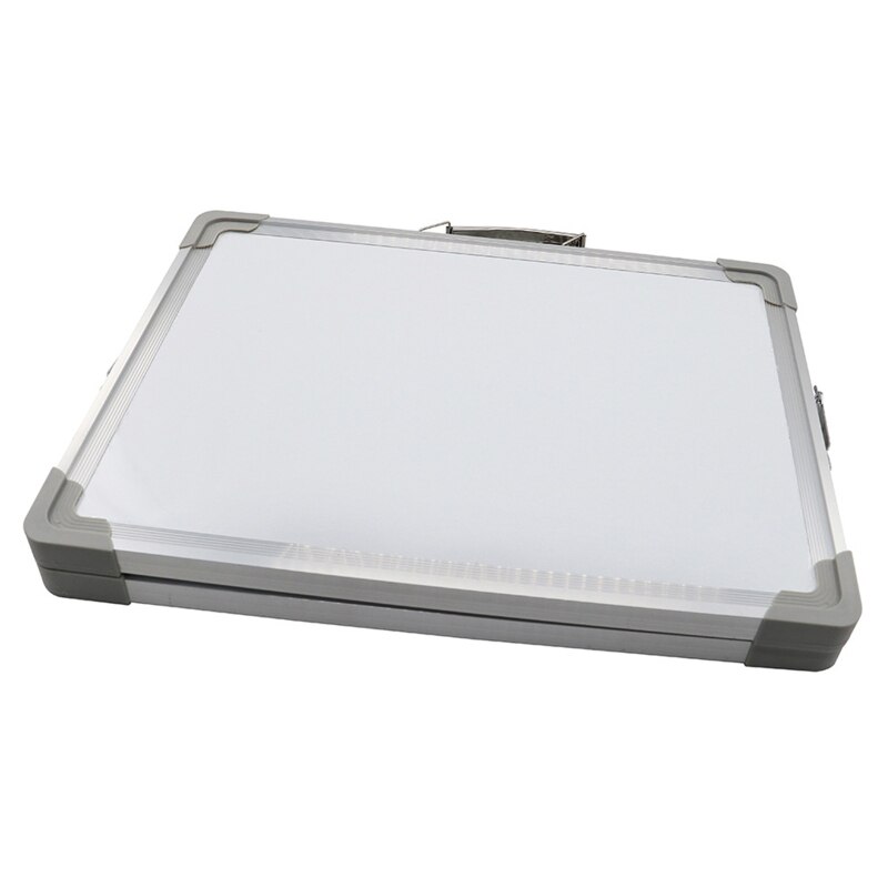 Pizarra blanca plegable magnética de escritorio, Mini caballete portátil de doble cara para mesa con soporte para dibujo de niños