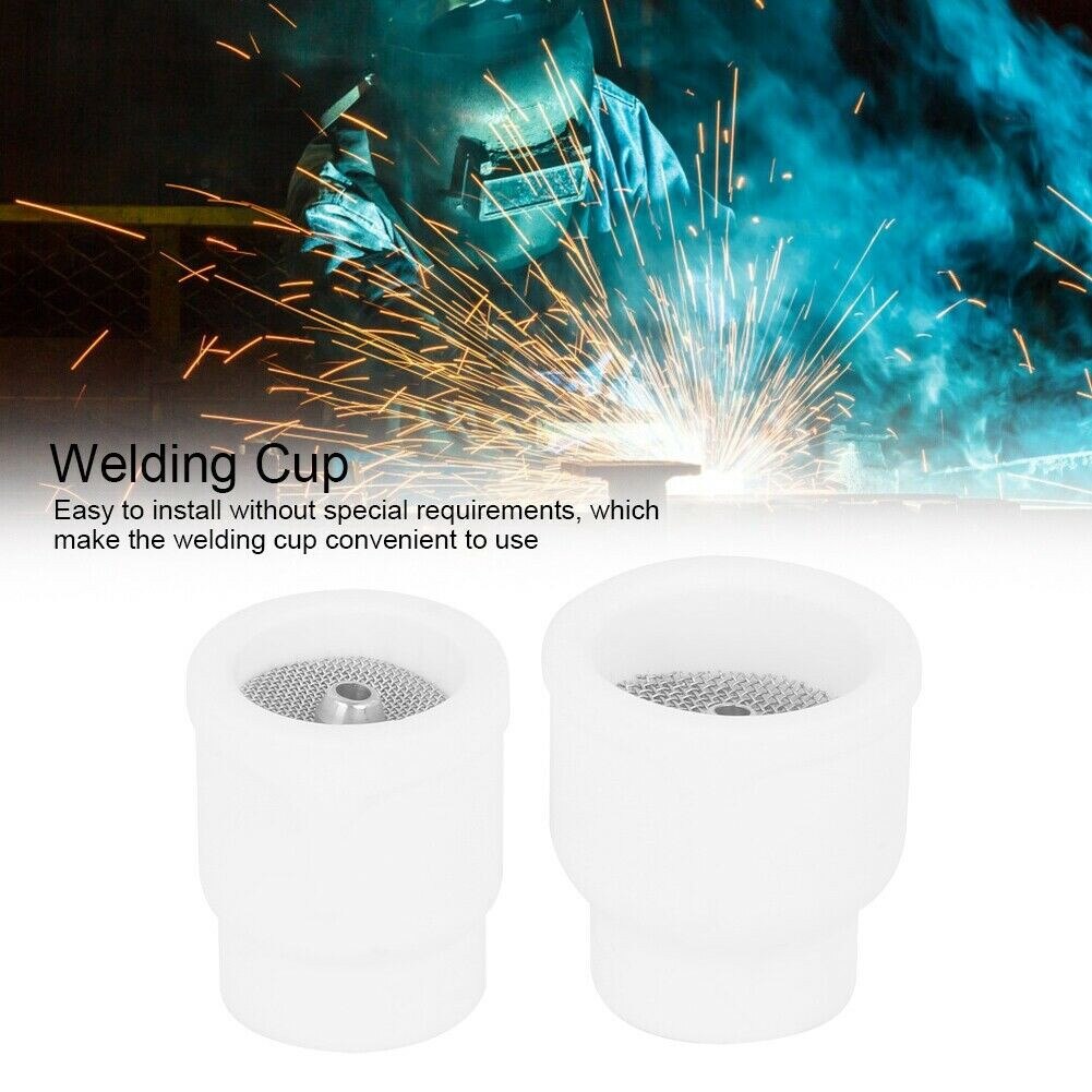 2PCs Assorted Ceramic Cup TIG Welding Cups For WP‑17, WP‑18, WP‑26, WP‑9, WP‑20 Argon Arc Welding Guns Welding Cup