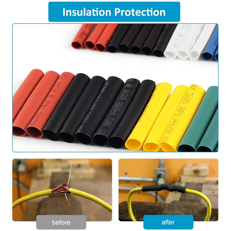 164pcs Heat Shrink Tube for Mobile Cellphone Cable Wire Cable Insulated Sleeving Tubing Waterproof Wire Connect Protector Cover