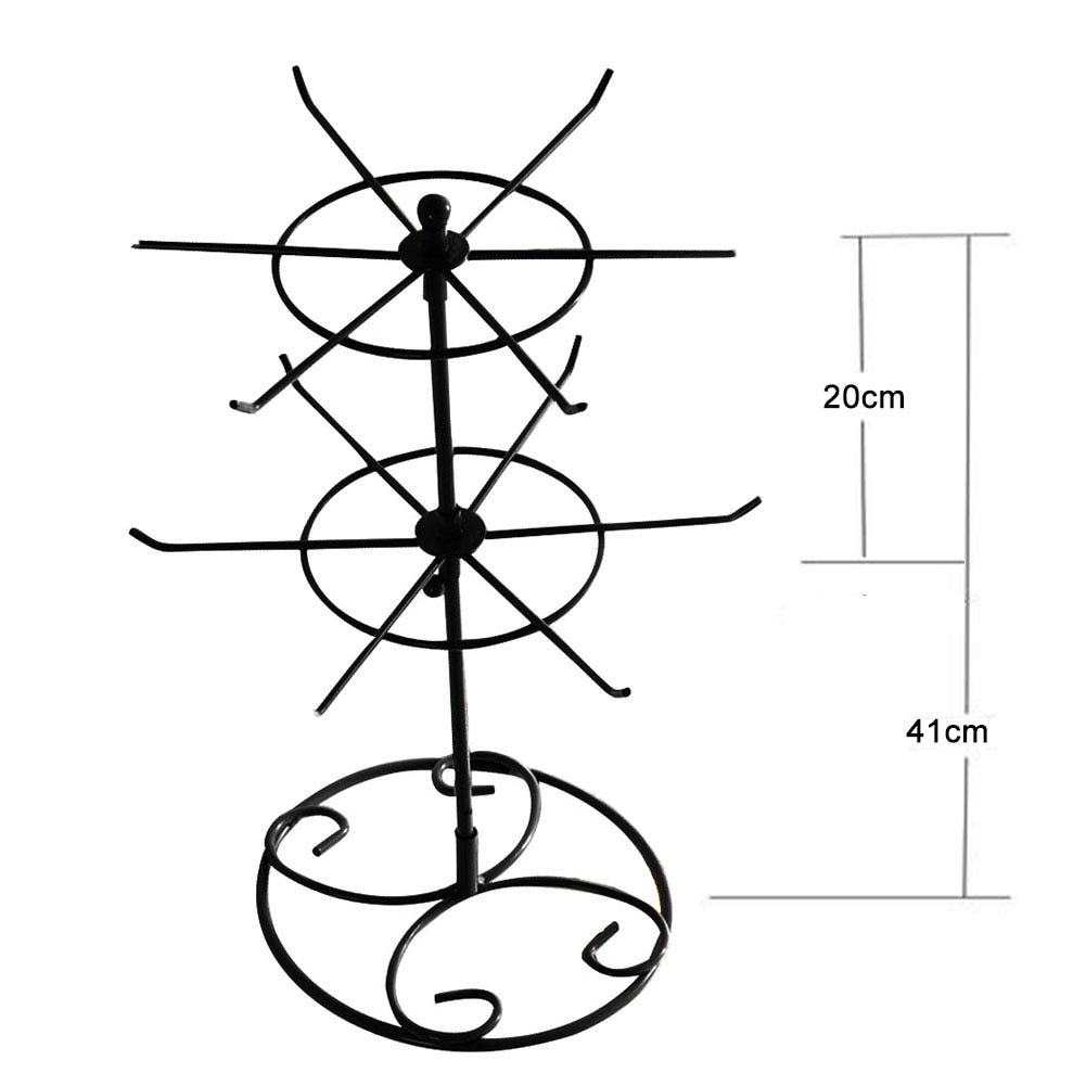 BLUELANS 2-Tier Rotary Schmuck Ständer Display Rack Ohrringe Ring Halskette Schmuck Halter Schmuck Organizer Weihnachten