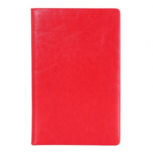 Faux Leather Portable Travel A5 Student Notebook Diary Notepad School Stationery: Red