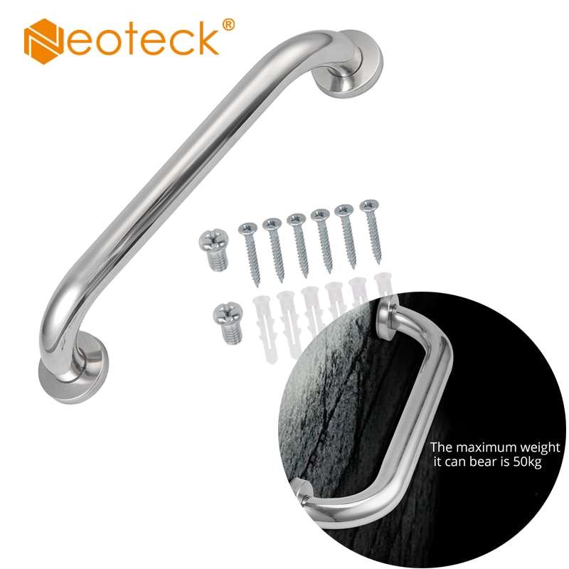 Neoteck Stainless Steel Anti-Slip Shower Bath Grab Bar Wall Grip Handle Towel Rail 30cm for bathroom Safety Rail Grab Bar