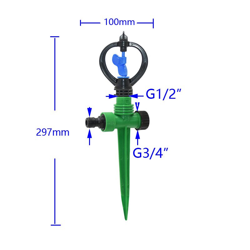 Garden farm irrigation sprinkler With support 360 degrees Rotary Lawn Sprinklers Garden Gardening Water watering 1PC