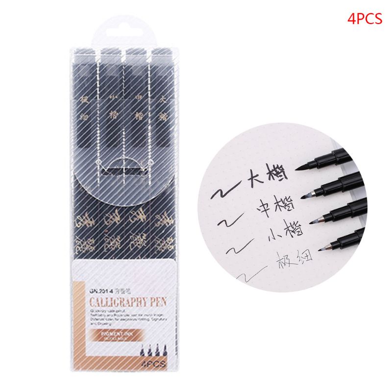 1/4/6/9pcs Chinese Japanese Calligraphy Brush Pen Markers Art Writing Painting B95C: E