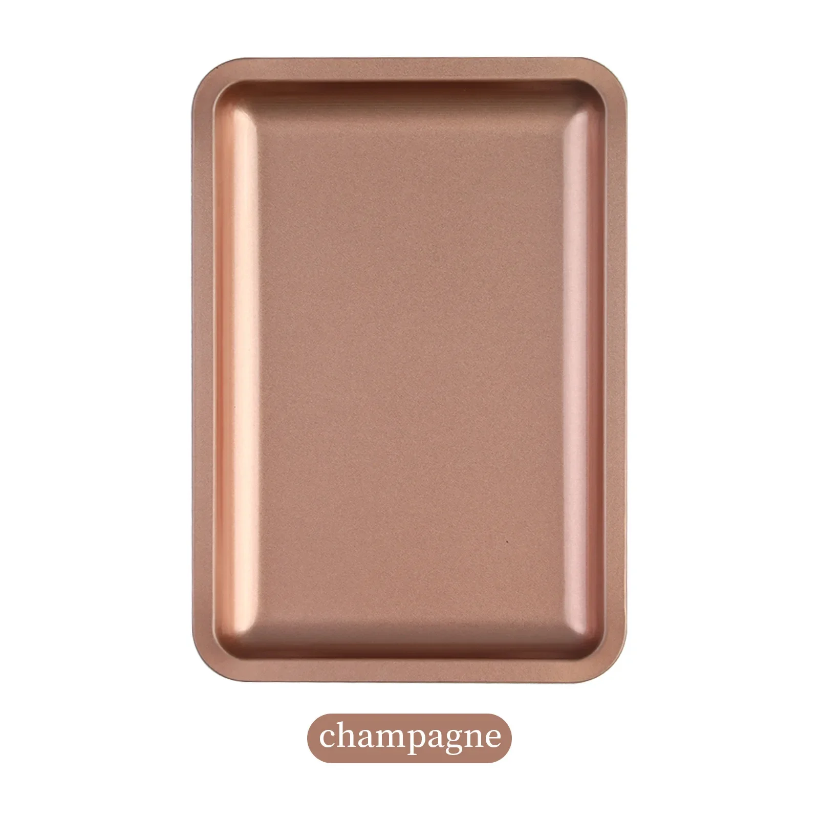 Bandeja de almacenamiento de cosméticos de acero inoxidable, placa para manicura, pinzas, cortaúñas, contenedor de bolígrafos, herramientas cuadradas para uñas postizas: Verde claro