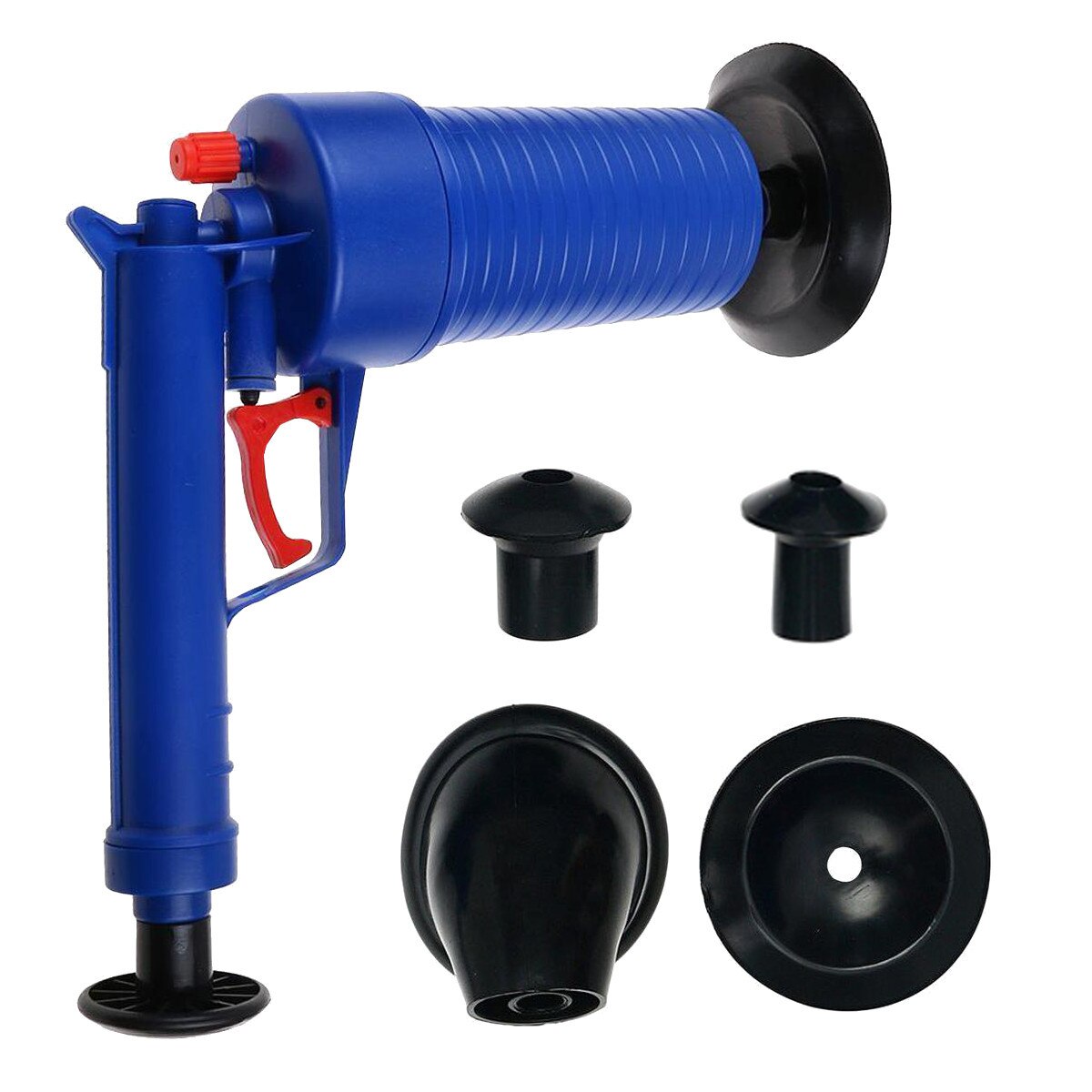 Ontstopper voor afvoeren met perslucht, borstel, keuken, badkamer, toilet, rioolbuis, ontstopper voor verstopte wastafels
