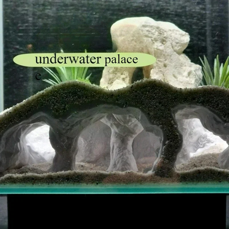 Aquarium Onderwater Paleis Schuilplaats voor Vis Garnalen Reptielen Onderdak, Landschapsarchitectuur Ornamenten 3D Geprinte Aquarium Decoraties