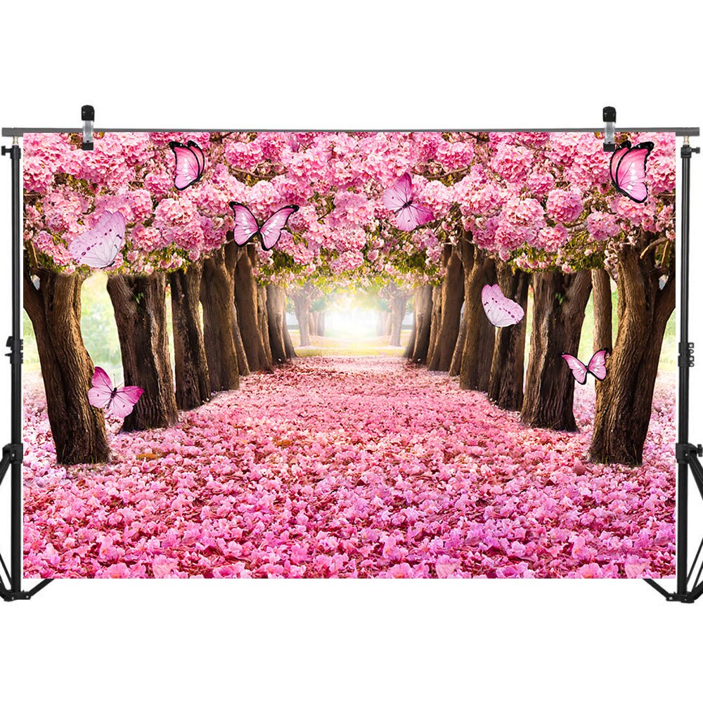 Sfondo Per Festa Di Compleanno 2,1x1,5 M – Rosa Floreale Con Scritta Happy Birthday - 3