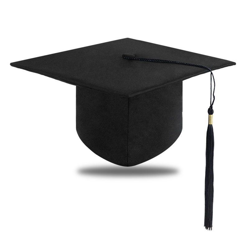 Graduation Hat Black Adult Bachelor Caps with Tassels University Master Congratulation Graduation Party Decoration Supplies