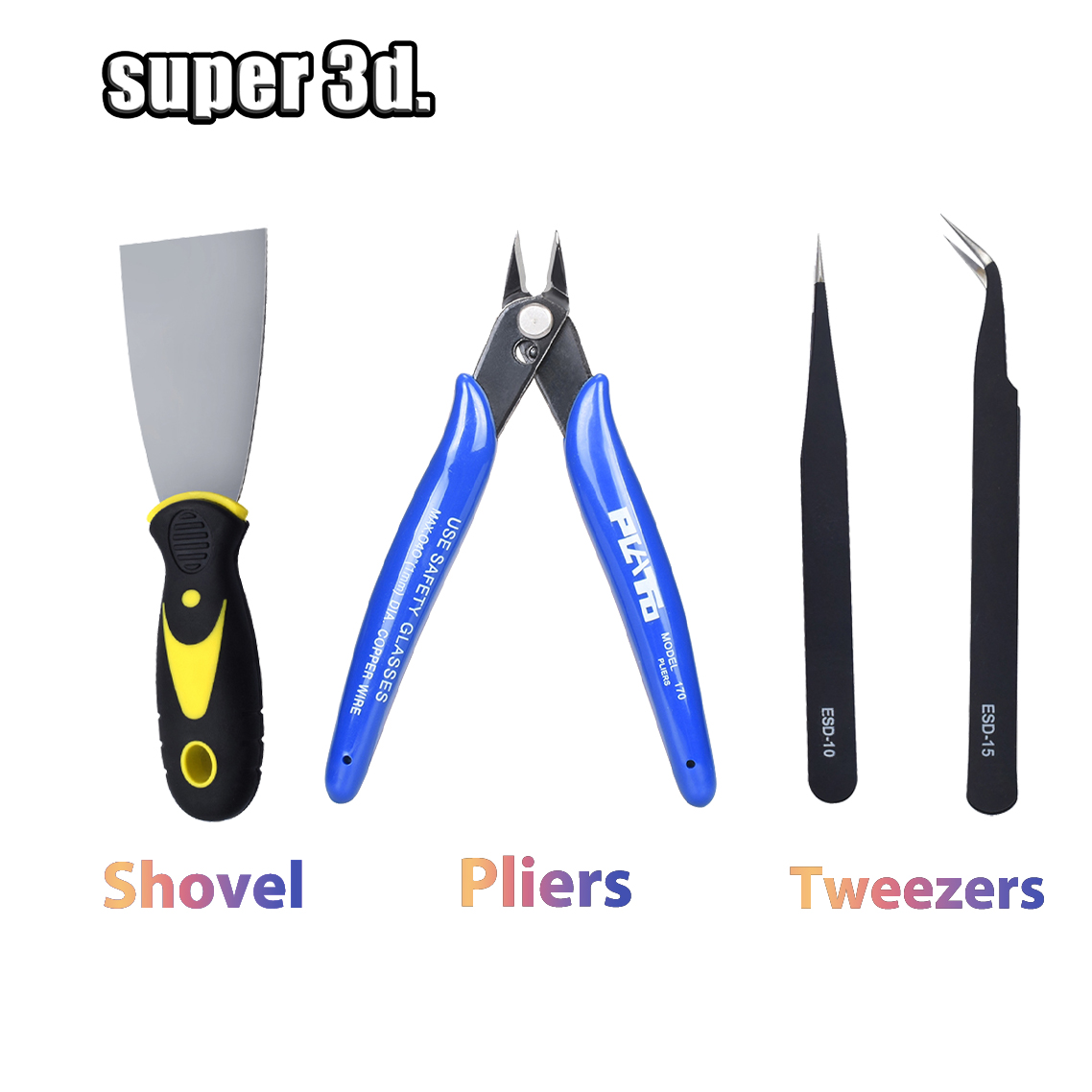 1 sztuk akcesoria do drukarek 3D szpatułka do usuwania szczypce stalowe przewód elektryczny cięcie kabli boczne nożyce szczypce ręczne pęsety narzędzia