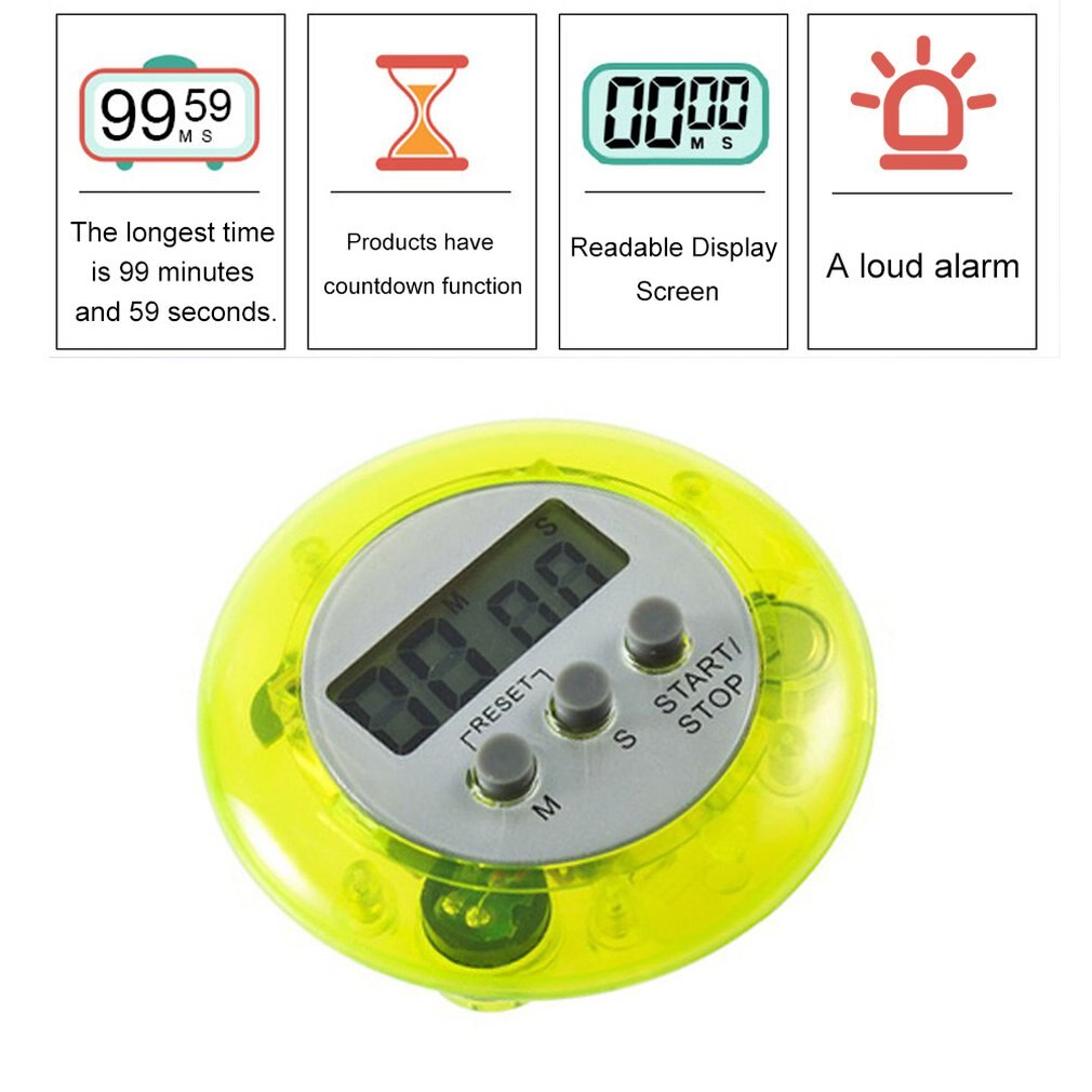 Mini LCD Digital Electronic Kitchen Timer Time Reminder Setting Gadget Count Down Up Cooking Alarm Clock