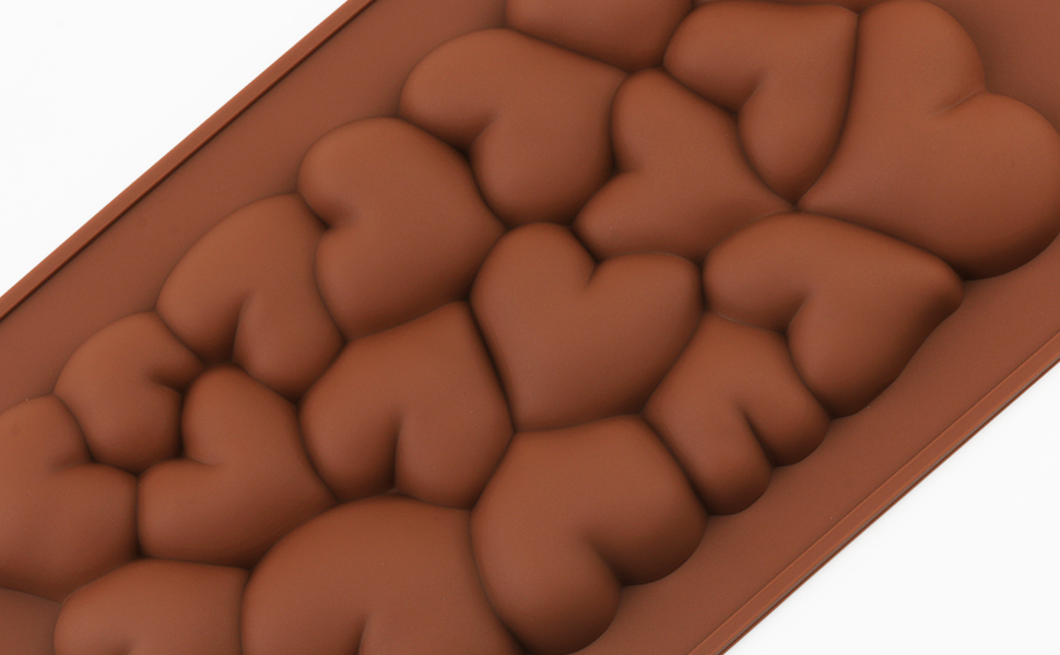 Heart Shape Chocolate Bar Silicone Mold Candy Dessert Mould Baking Tool
