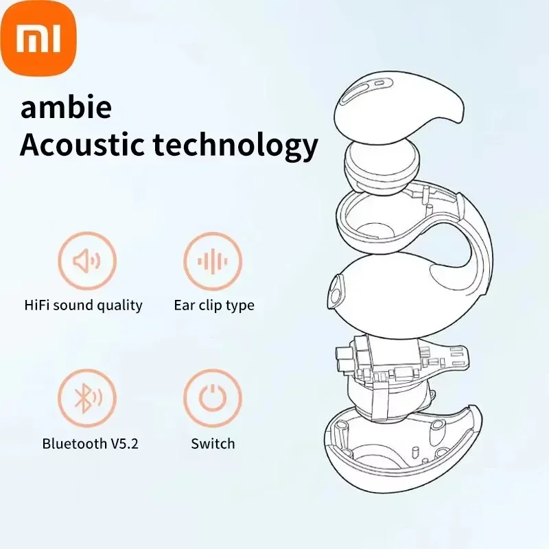 Xiaomi-auriculares Bluetooth T7500, inalámbricos, conducción ósea, estéreo HiFi, deportivos, resistentes al agua, con micrófono para juegos y música