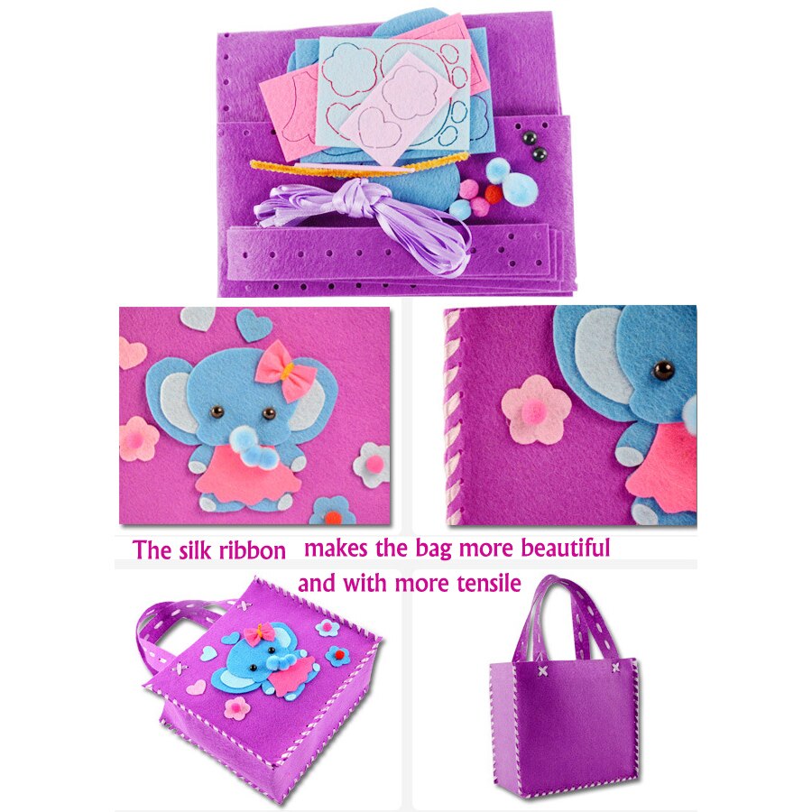 Kids Sewing Kit for Girls Beginners My First Sewing Kit Cartoon Frog and Elephant Handmade Art & Crafts Educational Kids