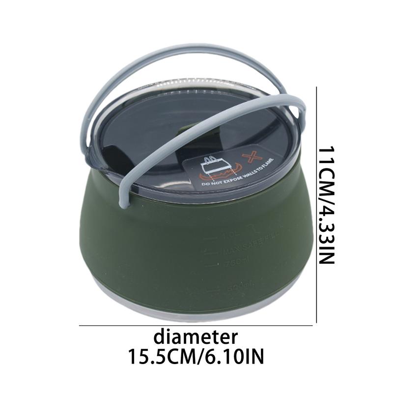 Opvouwbare Koffiepot Siliconen Reisketel Pot Opvouwbare Outdoor Camping Waterkoker Draagbare Camping Camping Koffiepot Voor Buiten Kamperen
