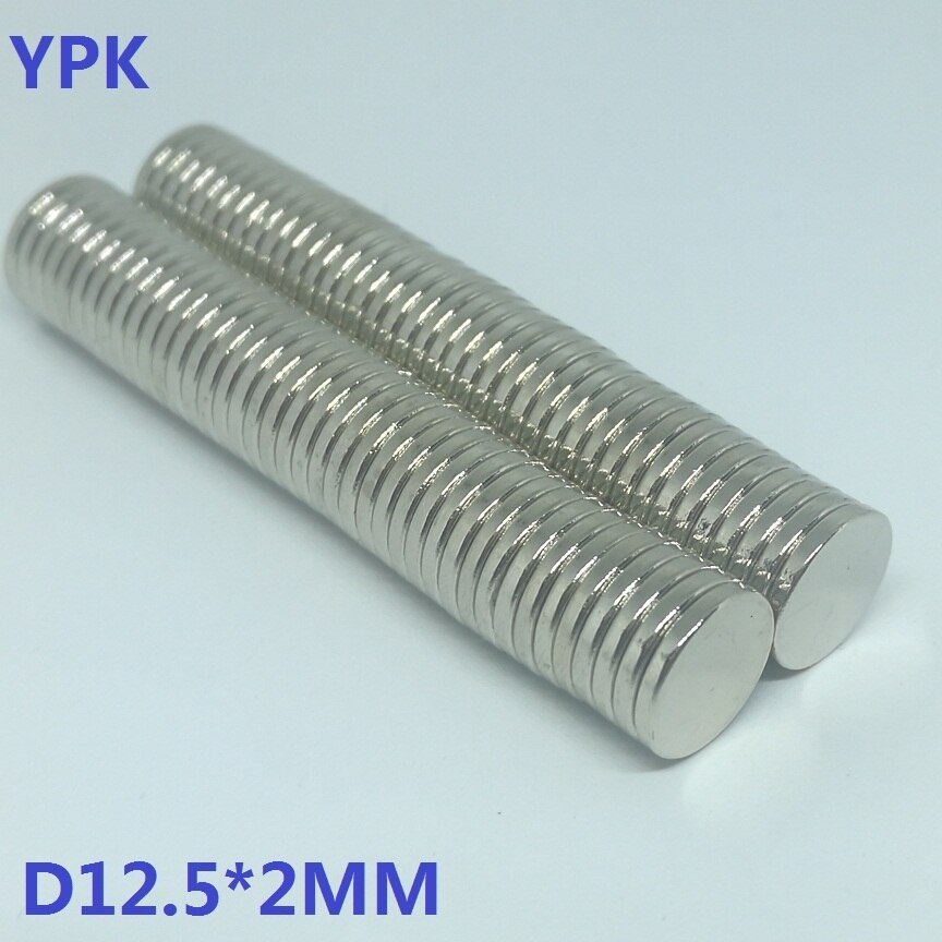 10 20 50 stk/parti neodymmagnet 12.5*2 skiver sjælden jord permanent magnet 12.5 x 2 n38 stærk ndfeb magnet 12.5 x 2
